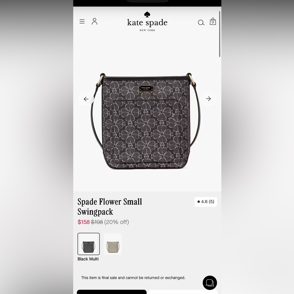 Brand New with Tags: Kate Spade Flower Swingpack - Picture 2 of 5